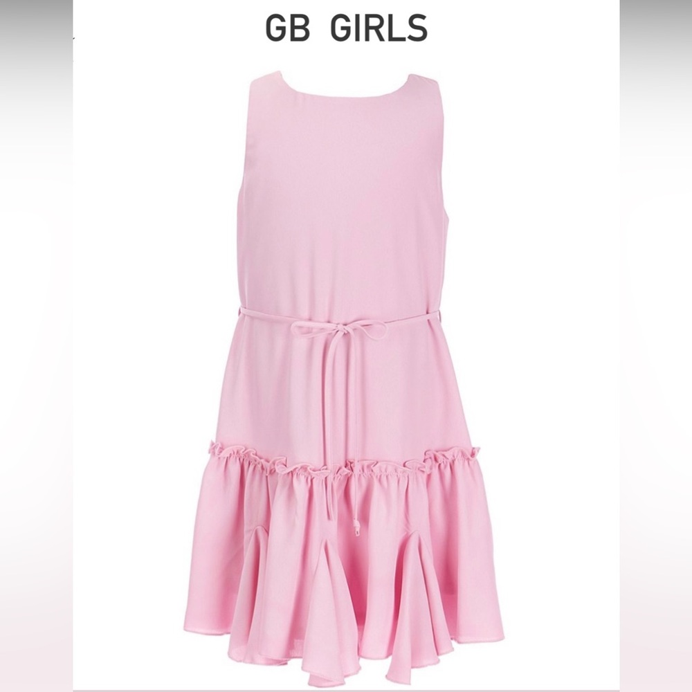 GB Girls Sleeveless Tie Waist
Godet Dress